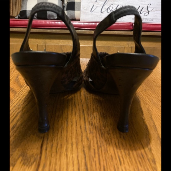 Donald J Pliner Avery S4 Leopard Print Sling Back Heels - Picture 6 of 14